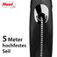 flexi® Classic M Seil 5 m schwarz, Roll-Leine für Hunde bis 20 kg
