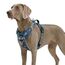 Funfox Hundegeschirr Grosse Hunde [XL] - Verstellbares Anti-Zug Brustgeschirr mit Griff & Reflektorstreifen, Atmungsaktives No Pull Hundegeschirr für Grosse/Mittelgroße Hunde Outdoor Mosaik Blau