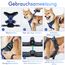 rabbitgoo Hundegeschirr Grosse Hunde, Anti Zug Geschirr mit Kontrolle, No Pull Verstellbar Hundegeschirr Mittelgroße Hunde, Atmungsaktiv Reflexstreifen Brustgeschirr Sichere Führung, Blau, L