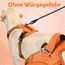 Funfox Hundegeschirr Grosse Hunde [XL] - Verstellbares Anti-Zug Brustgeschirr mit Griff & Reflektorstreifen, Atmungsaktives No Pull Hundegeschirr für Grosse/Mittelgroße Hunde Outdoor Orange