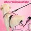 Funfox Hundegeschirr Grosse Hunde [XL] - Verstellbares Anti-Zug Brustgeschirr mit Griff & Reflektorstreifen, Atmungsaktives No Pull Hundegeschirr für Grosse/Mittelgroße Hunde Outdoor Rosa