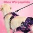 Funfox Hundegeschirr Grosse Hunde [XL] - Verstellbares Anti-Zug Brustgeschirr mit Griff & Reflektorstreifen, Atmungsaktives No Pull Hundegeschirr für Grosse/Mittelgroße Hunde Outdoor Mosaik Rosa