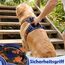 Funfox Hundegeschirr Grosse Hunde [XL] - Verstellbares Anti-Zug Brustgeschirr mit Griff & Reflektorstreifen, Atmungsaktives No Pull Hundegeschirr für Grosse/Mittelgroße Hunde Outdoor Tarnorange