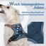 rabbitgoo Hundegeschirr Mittelgroße Hunde, Anti Zug Geschirr mit Kontrolle, No Pull Verstellbar Hundegeschirr Grosse Hunde, Atmungsaktiv Reflexstreifen Brustgeschirr Sichere，Blauer Stern，XS