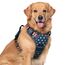 rabbitgoo Hundegeschirr Mittelgroße Hunde, Anti Zug Geschirr mit Kontrolle, No Pull Verstellbar Hundegeschirr Grosse Hunde, Atmungsaktiv Reflexstreifen Brustgeschirr Sichere，Blauer Stern，XL