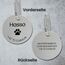 Meinearmbänder Hundemarke mit Gravur – personalisierbar mit Namen – 30 mm – Namensschild für Halsband – Anhänger für Hunde, Katzen & Welpen – inkl. Symbolauswahl