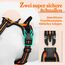 rabbitgoo Hundegeschirr Mittelgroße Hunde Anti Zug Geschirr Hund mit Kontrolle No Pull Verstellbar Hundegeschirr Grosse Hunde Atmungsaktiv Reflexstreifen Brustgeschirr Hund Sichere Führung Orange M