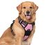 rabbitgoo Hundegeschirr Grosse Hunde, Anti Zug Geschirr mit Kontrolle, No Pull Verstellbar Hundegeschirr Mittelgroße Hunde, Atmungsaktiv Reflexstreifen Brustgeschirr Sichere Führung, Rosa, XL