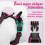 rabbitgoo Hundegeschirr Grosse Hunde, Anti Zug Geschirr mit Kontrolle, No Pull Verstellbar Hundegeschirr Mittelgroße Hunde, Atmungsaktiv Reflexstreifen Brustgeschirr Sichere Führung, Rosarot, L