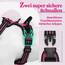 rabbitgoo Hundegeschirr Grosse Hunde, Anti Zug Geschirr mit Kontrolle, No Pull Verstellbar Hundegeschirr Mittelgroße Hunde, Atmungsaktiv Reflexstreifen Brustgeschirr Sichere Führung, Rosarot, XL