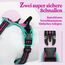 rabbitgoo Hundegeschirr Mittelgroße Hunde, Anti Zug Geschirr mit Kontrolle, No Pull Verstellbar Hundegeschirr Grosse Hunde, Atmungsaktiv Reflexstreifen Brustgeschirr Sichere，Rosarot & Mint Grün，M