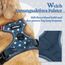 rabbitgoo Hundegeschirr Mittelgroße Hunde, Anti Zug Geschirr mit Kontrolle, No Pull Verstellbar Hundegeschirr Grosse Hunde, Atmungsaktiv Reflexstreifen Brustgeschirr Sichere，Blauer Stern，L