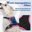 rabbitgoo Hundegeschirr Mittelgroße Hunde, Anti Zug Geschirr mit Kontrolle, No Pull Verstellbar Hundegeschirr Grosse Hunde, Atmungsaktiv Reflexstreifen Brustgeschirr Sichere Führung,Blau & Rosarot,XS
