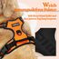 rabbitgoo Hundegeschirr Mittelgroße Hunde Anti Zug Geschirr Hund mit Kontrolle No Pull Verstellbar Hundegeschirr Grosse Hunde Atmungsaktiv Reflexstreifen Brustgeschirr Hund Sichere Führung Orange M