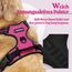 rabbitgoo Hundegeschirr Grosse Hunde, Anti Zug Geschirr mit Kontrolle, No Pull Verstellbar Hundegeschirr Mittelgroße Hunde, Atmungsaktiv Reflexstreifen Brustgeschirr Sichere Führung, Rosarot, L