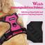rabbitgoo Hundegeschirr Grosse Hunde, Anti Zug Geschirr mit Kontrolle, No Pull Verstellbar Hundegeschirr Mittelgroße Hunde, Atmungsaktiv Reflexstreifen Brustgeschirr Sichere Führung, Rosarot, XL