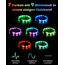 Joytale Leuchthalsband Hund, Hundehalsband Leuchtend Aufladbar, Längenverstellbar Led Hundehalsband mit 9 Leuchtmodi, Regendicht Hunde Leuchthalsband für Kleine und Mittlere Hunde, 45 cm