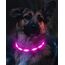 Joytale Leuchthalsband Hund USB Aufladbar Hundehalsband Leuchtend für Große Mittel Kleine Hunde und Welpe, Led Halsband mit 3 Modi für Sicherheit, Lila