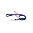 IDC Color & Gray gumierte Leine, 20 mm x 2 m mit Schlaufe und D-Ring, Blau-Grau