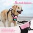 rabbitgoo Hundegeschirr Grosse Hunde, Anti Zug Geschirr mit Kontrolle, No Pull Verstellbar Hundegeschirr Mittelgroße Hunde, Atmungsaktiv Reflexstreifen Brustgeschirr Sichere Führung, Rosa, L