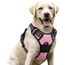 rabbitgoo Hundegeschirr Grosse Hunde, Anti Zug Geschirr mit Kontrolle, No Pull Verstellbar Hundegeschirr Mittelgroße Hunde, Atmungsaktiv Reflexstreifen Brustgeschirr Sichere Führung, Rosa, L