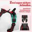 rabbitgoo Hundegeschirr Grosse Hunde, Anti Zug Geschirr mit Kontrolle, No Pull Verstellbar Hundegeschirr Mittelgroße Hunde, Atmungsaktiv Reflexstreifen Brustgeschirr Sichere Führung, Rot, XL