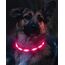 Joytale Leuchthalsband Hund USB Aufladbar Hundehalsband Leuchtend für Große Mittel Kleine Hunde und Welpe, Led Halsband mit 3 Modi für Sicherheit, Rosa