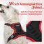 rabbitgoo Hundegeschirr Kleine Hunde, Anti Zug Geschirr mit Kontrolle, No Pull Verstellbar Hundegeschirr Grosse Hunde, Atmungsaktiv Reflexstreifen Brustgeschirr Sichere Führung Schwarz+Rot XS