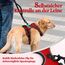 rabbitgoo Hundegeschirr Grosse Hunde, Anti Zug Geschirr mit Kontrolle, No Pull Verstellbar Hundegeschirr Mittelgroße Hunde, Atmungsaktiv Reflexstreifen Brustgeschirr Sichere Führung, Rot, XL