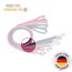 IDC Color & Gray gumierte Leine, 20 mm x 1,2 m mit Schlaufe und O-Ring, Neon-Grau
