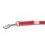IDC Color & Gray gumierte Leine, 14 mm x 1,2 m mit Schlaufe und O-ring, Rot-Grau