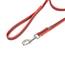 IDC Color & Gray gumierte Leine, 20 mm x 2 m mit Schlaufe und D-Ring, Rot-Grau
