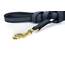 IDC Color & Gray gumierte Leine, 14 mm x 15 m ohne Schlaufe mit messing karabiner, Schwarz-Grau
