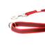IDC Color & Gray gumierte Leine, 20 mm x 1,2 m mit Schlaufe und O-Ring, Rot-Grau