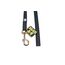 IDC Color & Gray gumierte Leine, 14 mm x 7,5 m ohne Schlaufe, Schwarz-Grau