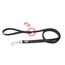 IDC Color & Gray gumierte Leine, 20 mm x 1,8 m mit Schlaufe und D-Ring, Schwarz-Grau