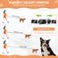 PETCOOZ Hundeleine 3M Verstellbare Schleppleine für Mittel- & Großhunde (20-60kg), Weicher Griff, 2 Karabiner & Sicherheitsringe, Vielseitige Doppelleine aus stabilem Nylon, Weiß und Schwarz