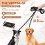 PETCOOZ Hundeleine 3M Verstellbare Schleppleine für Mittel- & Großhunde (20-60kg), Weicher Griff, 2 Karabiner & Sicherheitsringe, Vielseitige Doppelleine aus stabilem Nylon, Weiß und Schwarz