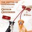 PETCOOZ Hundeleine 3M Verstellbare Schleppleine für Mittel- & Großhunde (20-60kg), Weicher Griff, 2 Karabiner & Sicherheitsringe, Vielseitige Doppelleine aus stabilem Nylon, Tiefrot