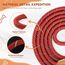 PETCOOZ Hundeleine 3M Verstellbare Schleppleine für Mittel- & Großhunde (20-60kg), Weicher Griff, 2 Karabiner & Sicherheitsringe, Vielseitige Doppelleine aus stabilem Nylon, Tiefrot