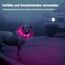 Nepfaivy Leuchthalsband Hund USB Aufladbar - Wasserdichtes Hundehalsband Leuchtend mit Verstellbarer Länge, LED Halsband für Hunde mit 3 Beleuchtungsmodi für Sicherheit, Rosa