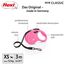 flexi® Classic XS | 3m Gurt Roll-Leine für kleine Hunde bis 12 kg | Miniformat mit 3-Finger Griff | Pink | ausziehbare Hundeleine | Gewicht 108.6 gr | Maße 8.2 x 13 cm