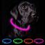 Nepfaivy Leuchthalsband Hund USB Aufladbar - Wasserdichtes Hundehalsband Leuchtend mit 3 Beleuchtungsmodi, Längenverstellbareres LED Halsband für Kleine, Mittlere und Große Hunde (Rosa)