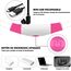Nepfaivy Leuchthalsband Hund USB Aufladbar - Wasserdichtes Hundehalsband Leuchtend mit 3 Beleuchtungsmodi, Längenverstellbareres LED Halsband für Kleine, Mittlere und Große Hunde (Rosa)