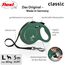 flexi® Classic L | 5m Gurt Roll-Leine für Hunde bis 50 kg | Olivgrün | ausziehbare Hundeleine | Gewicht 347.2 gr | Maße 12.9 x 18.8 cm