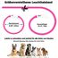 Nepfaivy Leuchthalsband Hund USB Aufladbar - Wasserdichtes Hundehalsband Leuchtend mit Verstellbarer Länge, LED Halsband für Hunde mit 3 Beleuchtungsmodi für Sicherheit, Rosa