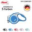 flexi® Comfort XS Gurt 3 m blau, Roll-Leine für kleine Hunde bis 12 kg. Nur 126 gr. leichte Taschenleine im Miniformat 8,2 x 13 cm, Griffgröße für 3-Finger
