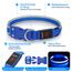 Leuchthalsband Hund(Halbleuchtend blau L), Colaseeme LED Hunde Leuchthalsband, Wasserdicht Hundehalsband Leuchtend, HundeleuchthalsbäNder Aufladbar für Pet Night Walking Safety, blau L