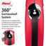 flexi® Classic M | 5m Gurt Roll-Leine für Hunde bis 25 kg | Rot | ausziehbare Hundeleine | Gewicht 274 gr | Maße 11.6 x 18.8 cm