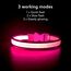 YFbrite Leuchtendes Hundehalsband, wiederaufladbares LED-Hundehalsbands, blinkendes verstellbares reflektierendes Hundehalsbands, Sicherheit leuchtet bei Nacht (Rosa, M)